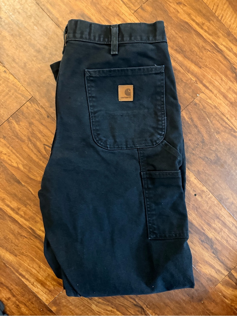 Carhartt Pants Men’s 35x34 B11 BLK Original Dungaree Fit Work Carpenter Black